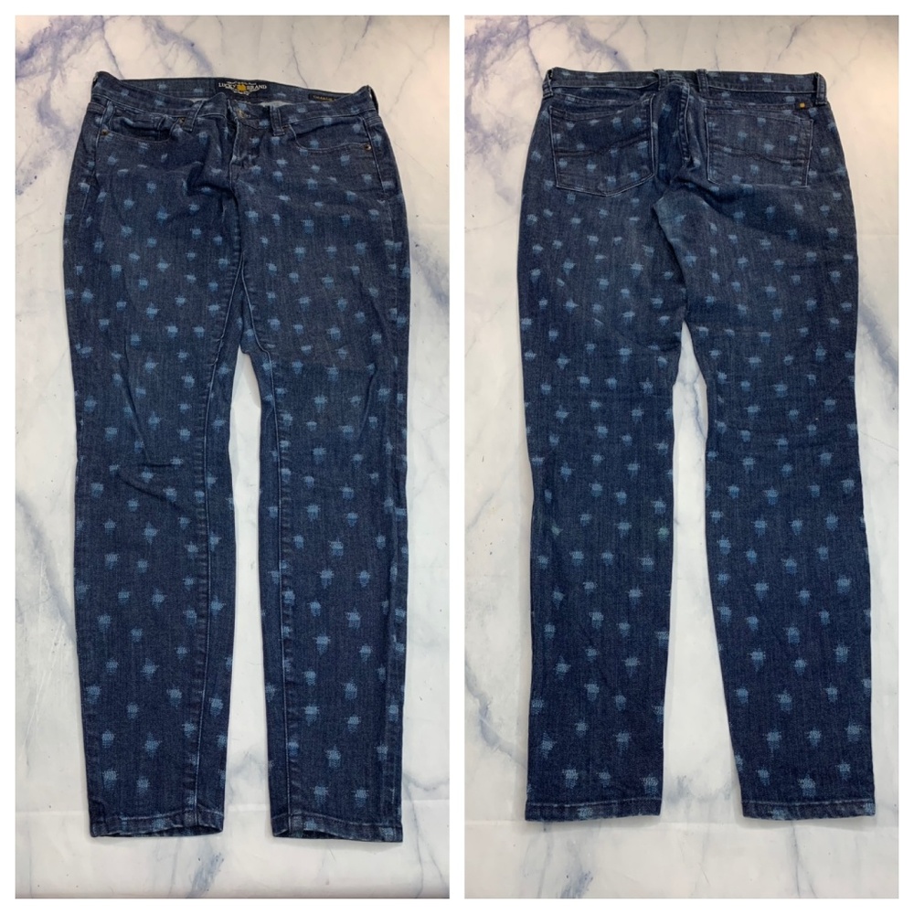 Lucky Brand Ikat Patterned Charlie Skinny Jeans - Picture 3 of 8